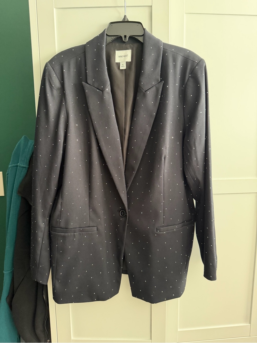 Nine West Women's Black Blazer w Diamond Detail